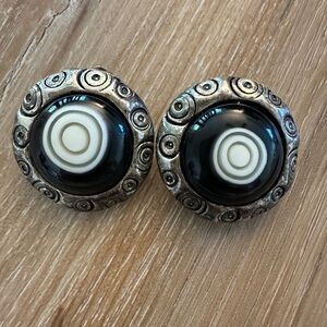 Vintage Signed Cyclope Paris Modernist Earrings